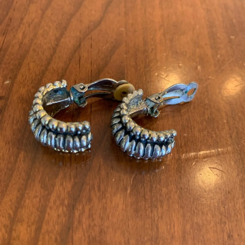 Clip on metal earrings